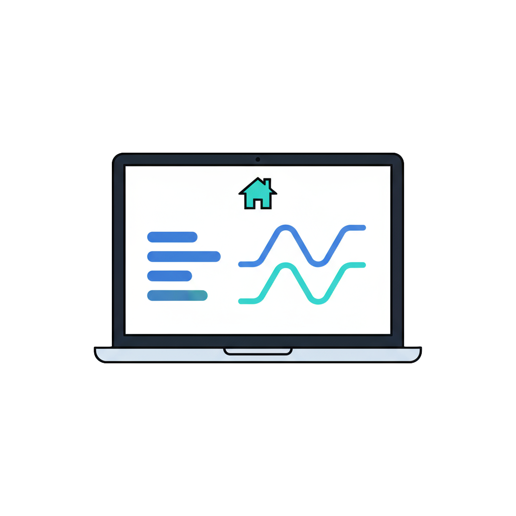 firefly modern flat vector illustration of a laptop displaying simple bar and line charts wit 229552 14 11 2025 20 10 33