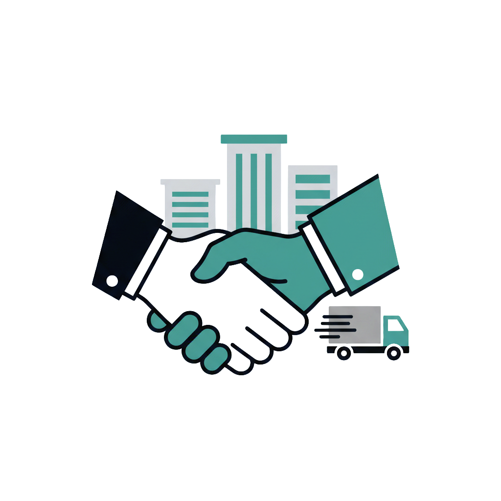 firefly modern flat vector illustration of two hands shaking in the foreground with low rise 229552